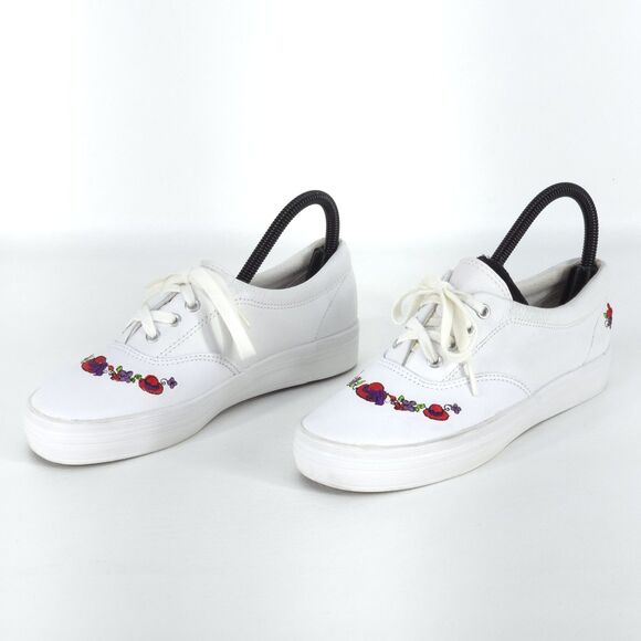 Keds Grasshoppers Red Hat Society Sneakers Women’s 6M Embroidered Cottage Granny - Picture 6 of 14